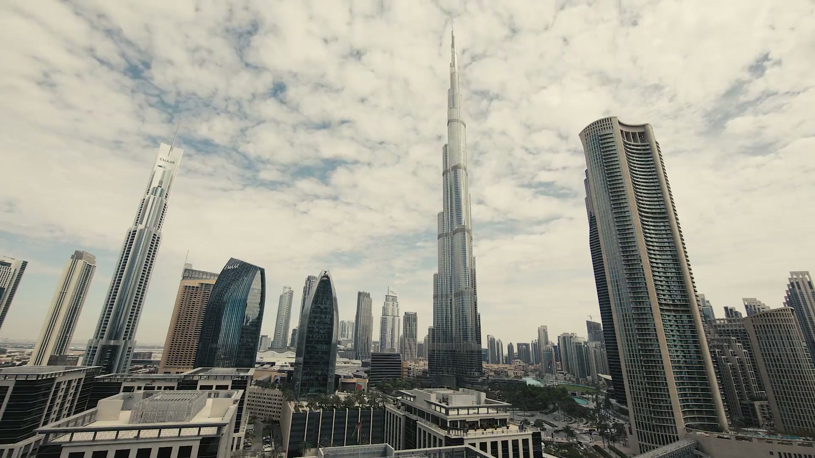 Downtown Dubai skyline with Burj Khalifa